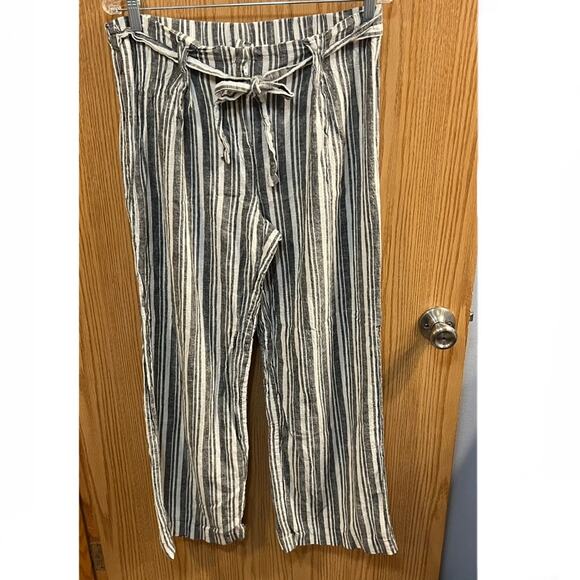 Laundry By Shelli Segal Pants - Laundry by Shelli Segal Linen Blend Belted Pants Women's Size Large Wide Leg